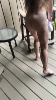 Video by JoyMillad with the username @JoyMillad,  May 24, 2024 at 4:14 PM. The post is about the topic Feet, toes and pussylips and the text says 'Some fun time on the hotel's deck. XOXO Joy!   #Feet #public #Hotel #shaved #pussy'