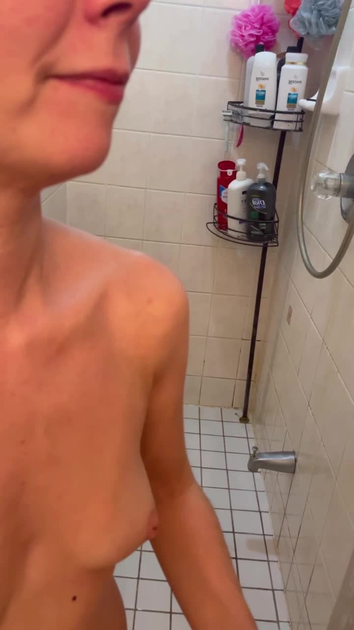 Video by DavidMeowtthews with the username @DavidMeowtthews,  May 30, 2021 at 5:47 PM. The post is about the topic Shower blowjobs and the text says 'My wife puts her mouth on my wiener'
