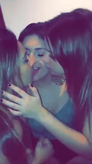 Video by MySecretDiary with the username @MySecretDiary,  August 23, 2021 at 1:56 PM. The post is about the topic Lesbian and the text says '3 lesbians kissing'