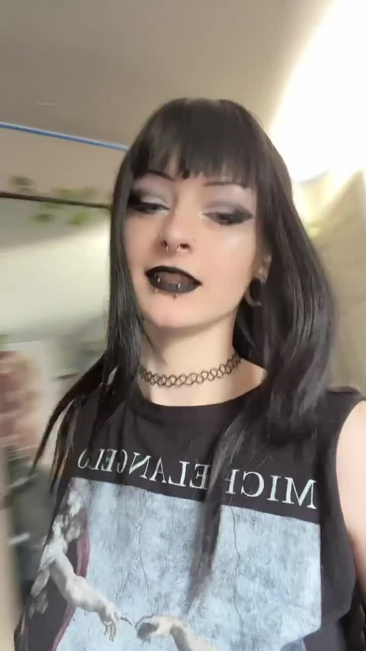 Video by 2021SS with the username @2021SS,  August 20, 2023 at 5:44 AM. The post is about the topic NSFW TikTok and the text says 'Goth Goddess'