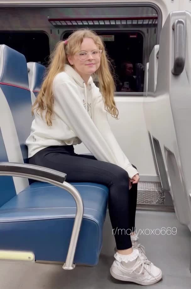 Shared Video by BeautyLovers with the username @BeautyLovers,  April 17, 2024 at 4:57 PM. The post is about the topic Flashing and the text says '#teen #flashing #ass on #public #train'