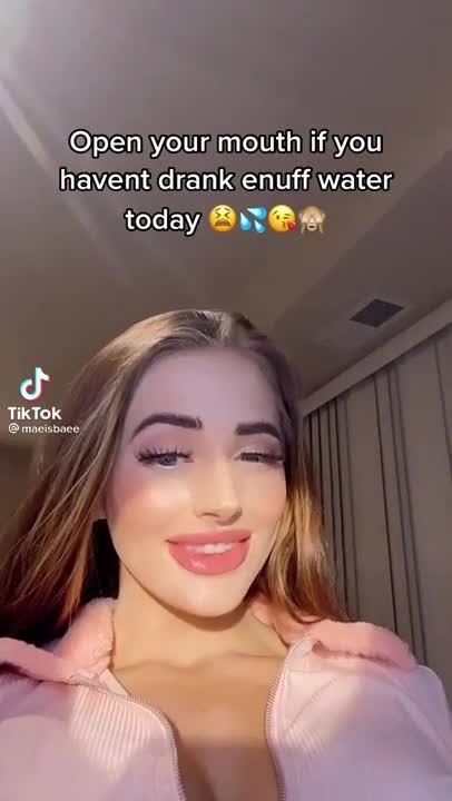 Video by sigma.sissy with the username @sigma.cunter,  September 6, 2022 at 8:58 AM. The post is about the topic Yummy Saliva and the text says 'Wanna get hydrated?'
