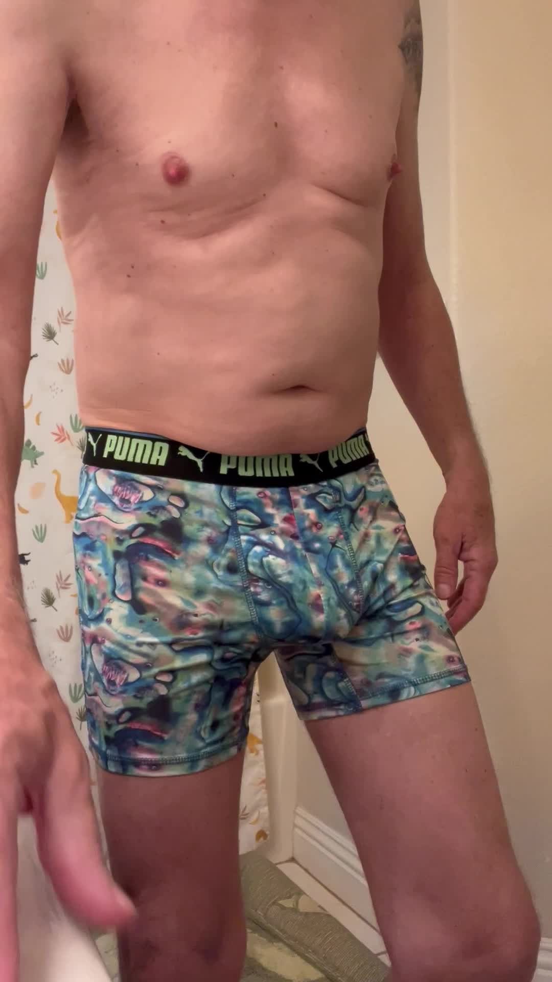 Video by Desertguy with the username @Desertguy, who is a verified user,  February 10, 2024 at 11:15 AM. The post is about the topic Gay and the text says 'Pulling Down my Underwear'