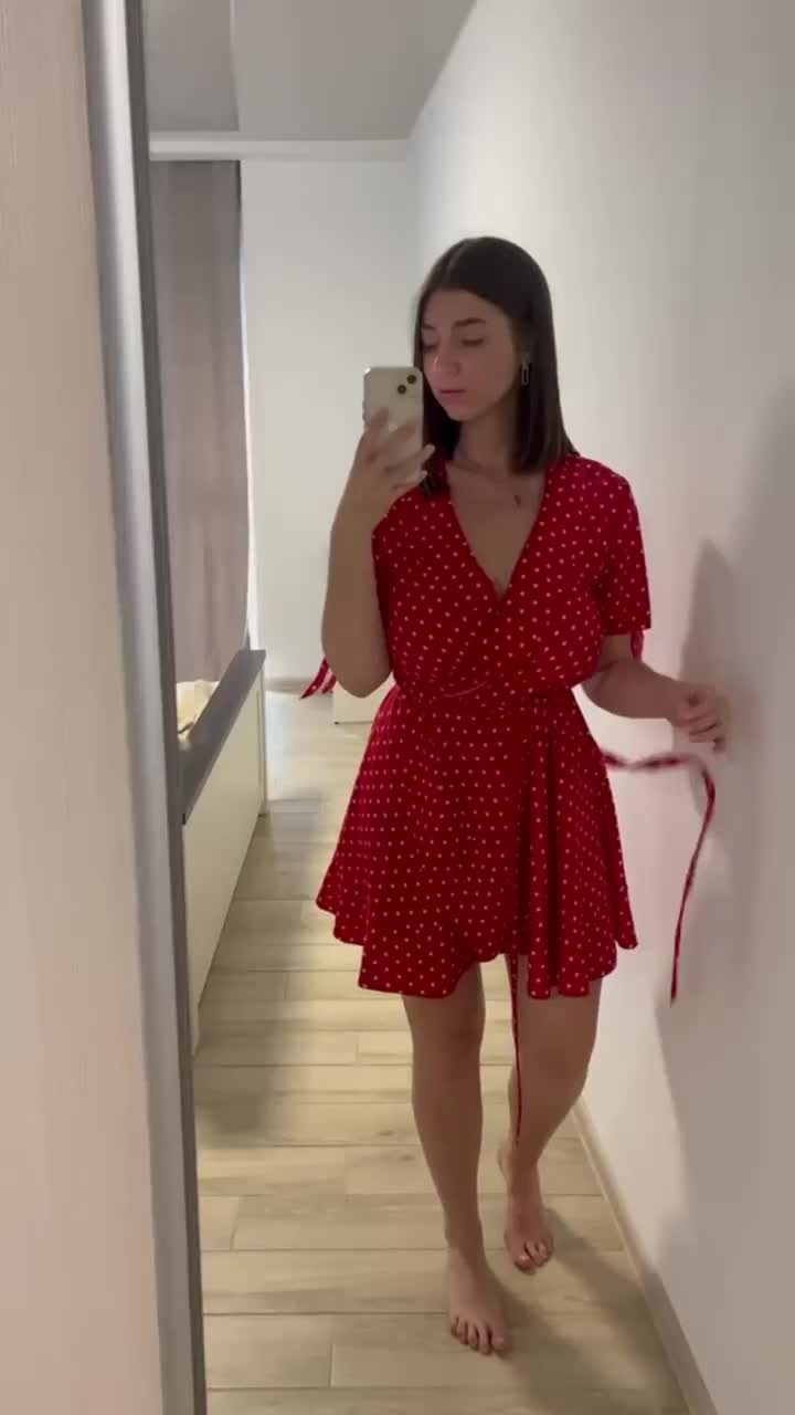Watch the Video by Lobby with the username @KLobby, posted on September 18, 2023. The post is about the topic Amateurs. and the text says 'I love her body and this red dress'