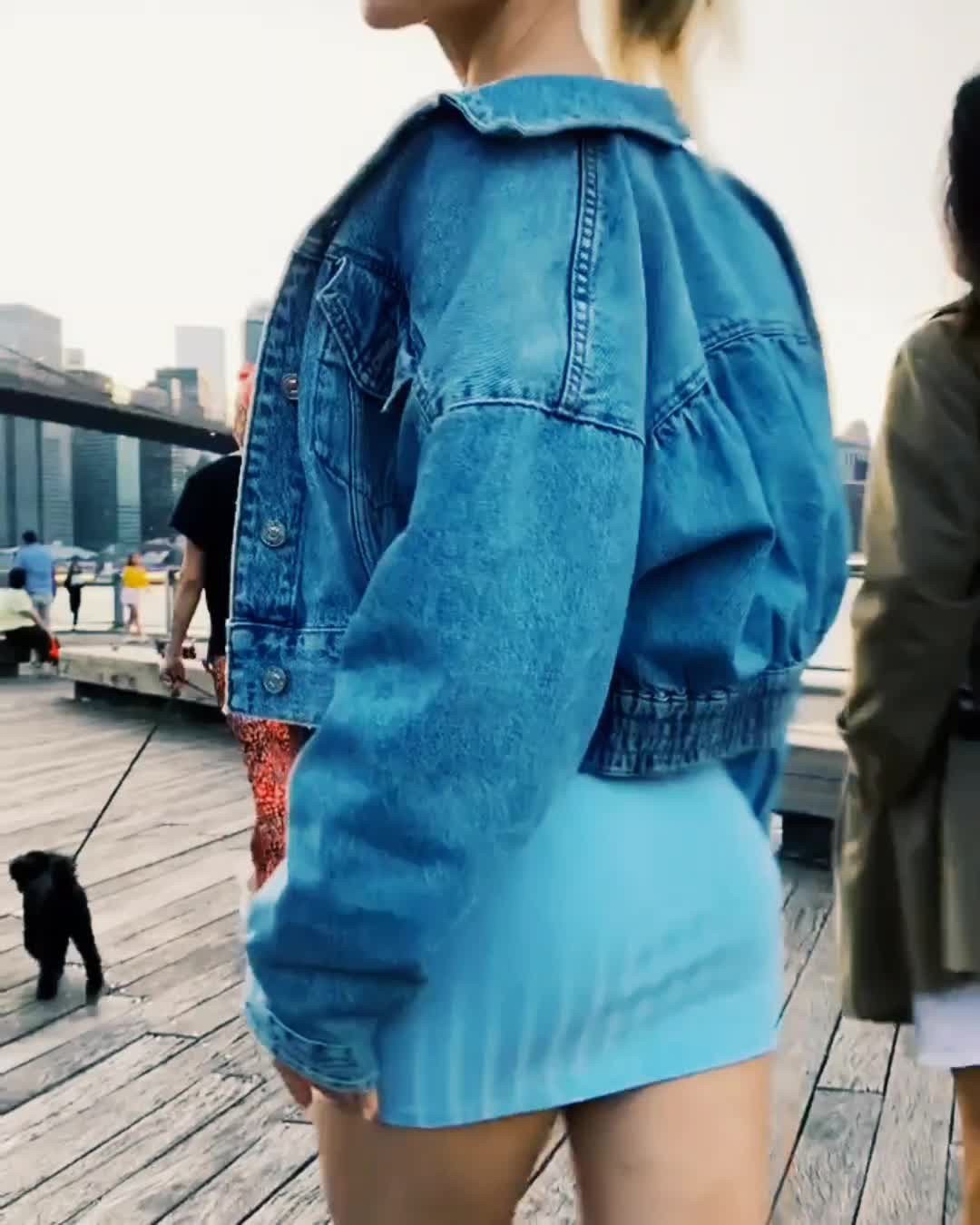 Blue girl ass