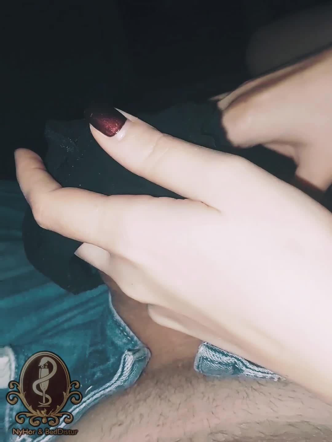 Watch the Video by nyHor&bedDistur with the username @nyHorBedDistur, who is a verified user, posted on August 28, 2022. The post is about the topic Handjob. and the text says 'Share for more!

Freshly worn and soaked for a whole day. Cum, pussy juice and urine. The smell was breathtaking and incredibly hot. There is no better way to get a handjob'