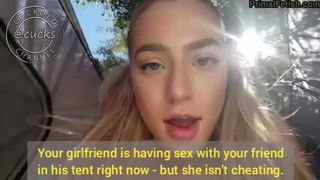 Shared Video by WannaBeCuck with the username @WannaBeIndianCuck,  February 14, 2022 at 3:19 PM. The post is about the topic My sweet hotwife and the text says '#camping'