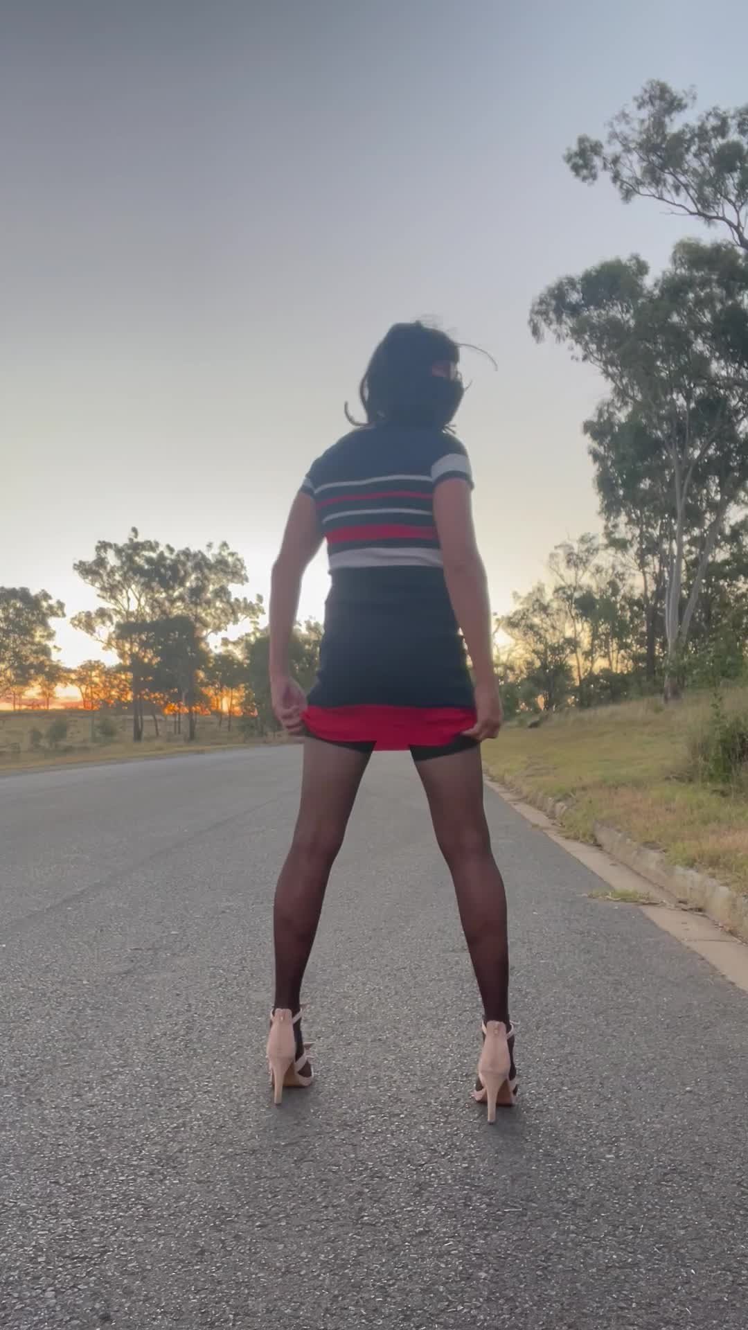 Video by CDBrandy71 with the username @CDBrandy71, who is a verified user,  March 5, 2024 at 9:32 AM and the text says 'brandy public risky exhibitionist. #crossdresser #public'