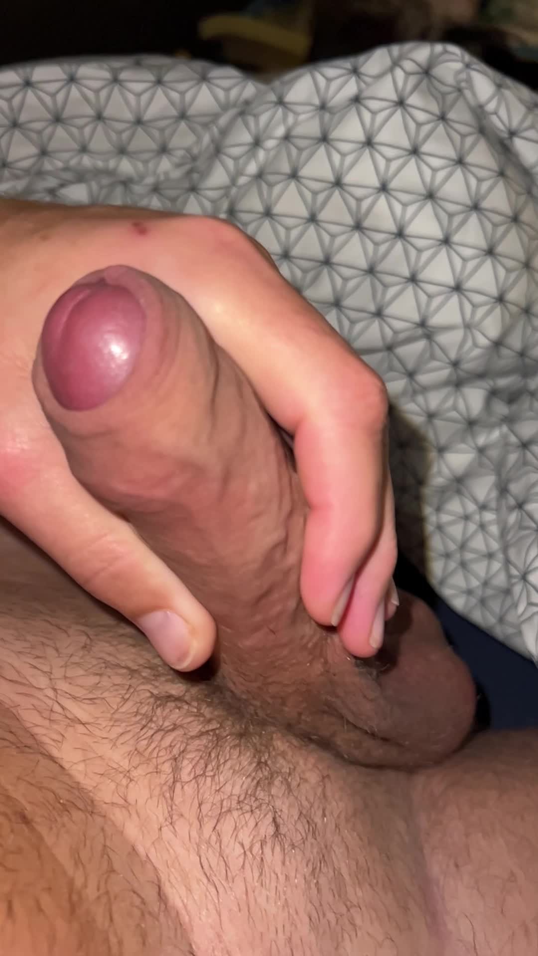 Video by Ladalada1 with the username @Ladalada1, who is a verified user,  November 1, 2023 at 7:40 AM. The post is about the topic Rate my pussy or dick and the text says 'stroking my hard dick. love it 😋'