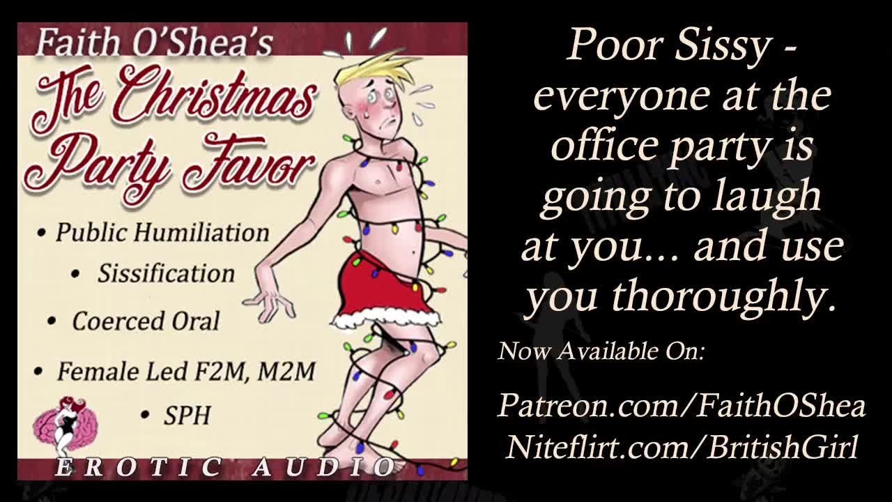 Video by faithoshea with the username @CerebralSexy, who is a star user,  December 17, 2023 at 3:44 PM. The post is about the topic Bondage and the text says 'The Christmas Party Favor - erotic audio: (Sissification, Public Humiliation, Female Supervised M2M Coerced Oral, F2M Penetration, SPH, Hormones) Your boss-turned-Mistress has been steadily sissifying you - and has decided the Office Christmas Party would..'