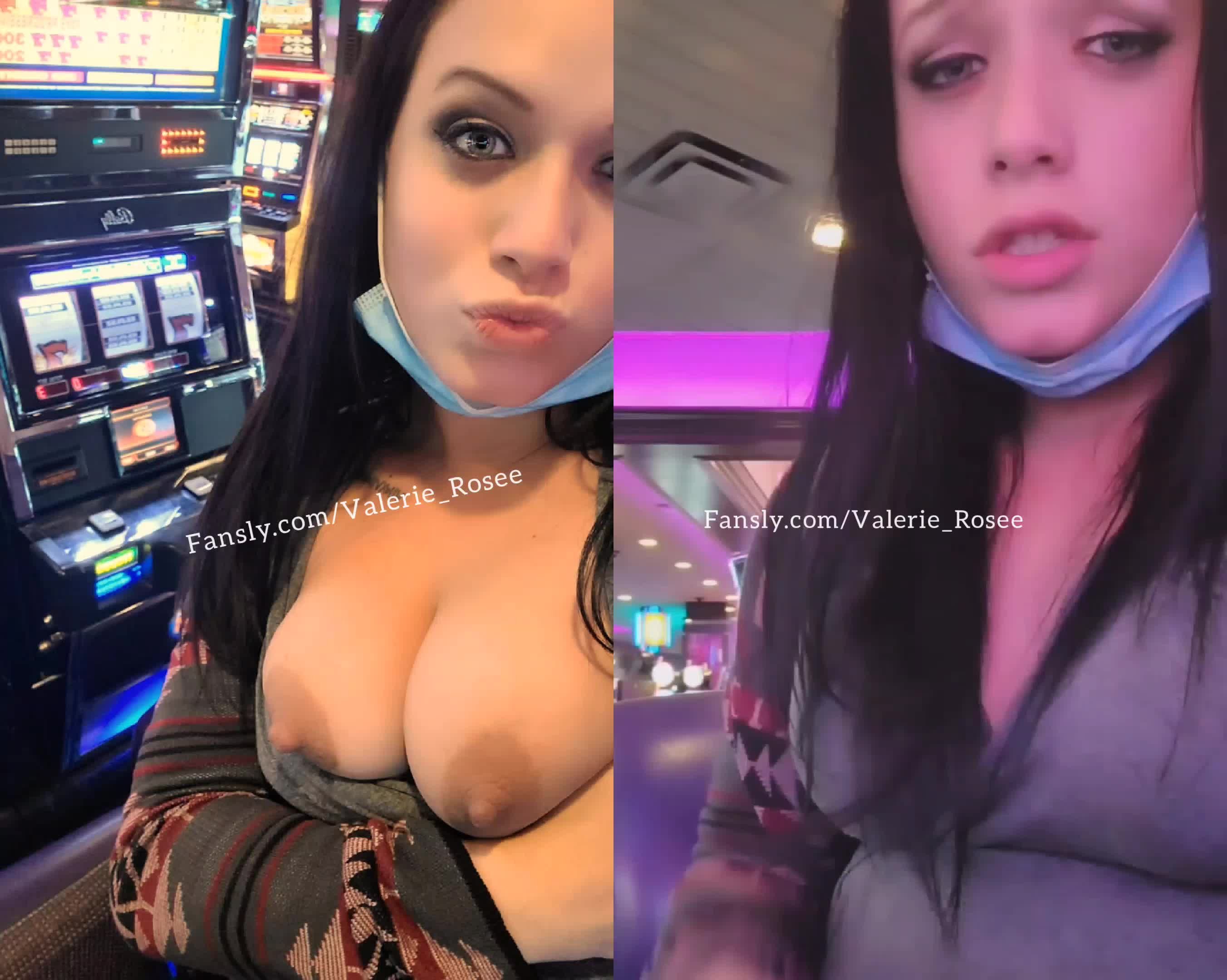 Video by Valerie Rosee with the username @ValerieRosee, who is a star user,  January 31, 2023 at 7:42 PM and the text says 'When I was pregnant & played with myself in the casino. I got kicked out not too long after lol 😋 
https://linktr.ee/TheNaughty_V'