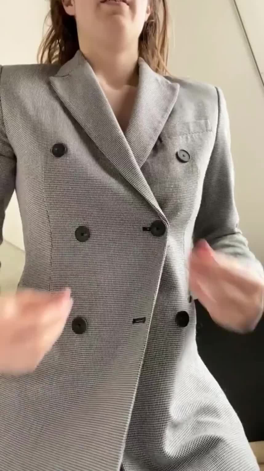 Shared Video by bellashellens with the username @bellashellens,  March 11, 2024 at 2:33 PM. The post is about the topic Sexy Secretaries and Office Girls and the text says '#houndstooth'