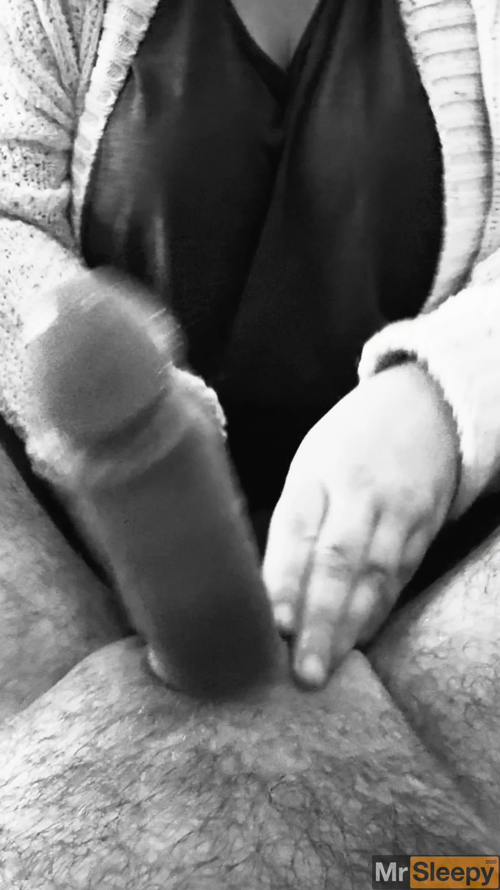 Video by MrSleepy with the username @MrSleepy, who is a verified user,  December 29, 2023 at 10:27 PM. The post is about the topic Handjob and the text says 'Cumshot in black & white after a long edging session! 🍆💦😍
Watch our full videos here https://www.pornhub.com/model/mrsleepy2020/videos?o=tr
#wife #handjob #MrSleepyOriginal #amateur #homemade #uncut #foreskin'