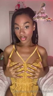 Video by beautyhasnogender with the username @beautyhasnogender, who is a verified user,  November 30, 2023 at 3:35 PM. The post is about the topic Transgender Gallery and the text says 'I love the sound as she strokes that meat 💦💦'