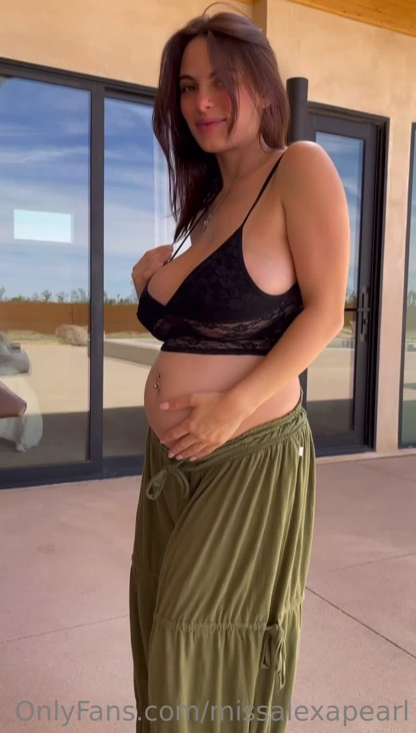 Shared Video by Pornplug with the username @Pornplug, who is a verified user,  April 7, 2024 at 12:01 PM. The post is about the topic Preggo Beauties and the text says '#Pregnant'