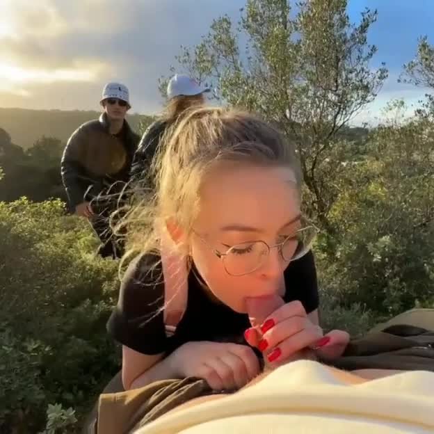 Shared Video by Pornplug with the username @Pornplug, who is a verified user,  April 8, 2024 at 10:19 AM and the text says 'beautiful nature walk. you meet the nicest people. so friendly'