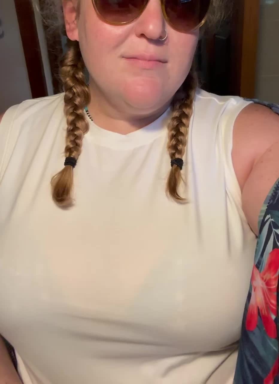 Video by TitsAndGigglez with the username @TitsAndGigglez, who is a verified user,  February 7, 2023 at 1:20 PM. The post is about the topic Sexy BBWs and the text says 'boops!'