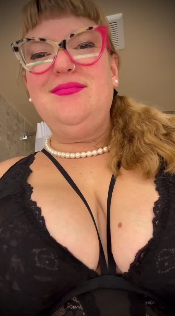 Video by TitsAndGigglez with the username @TitsAndGigglez, who is a verified user,  November 11, 2023 at 1:06 PM. The post is about the topic Sexy BBWs and the text says 'Modeling lingerie from my hotel room 💋 #bbw #lingerie'