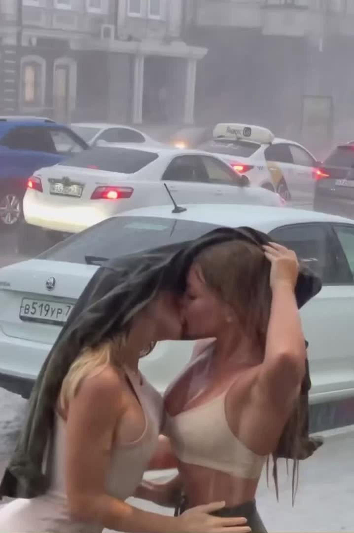 Shared Video by Brittney9 with the username @Brittney9,  May 7, 2024 at 3:21 AM and the text says 'too sexy. she better stop sucking her face soon or the whole street will be flooded with her juices. opps too late'