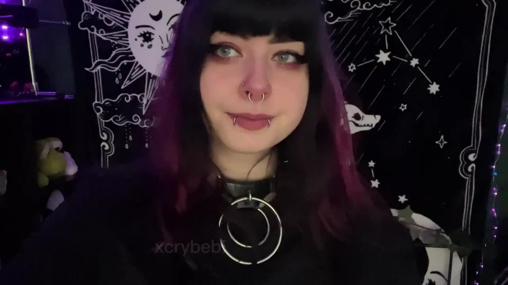 Shared Video by Mother.Brandi9 with the username @Mother.Brandi9,  April 5, 2024 at 5:29 PM and the text says 'Sexy Goth Chick!!'