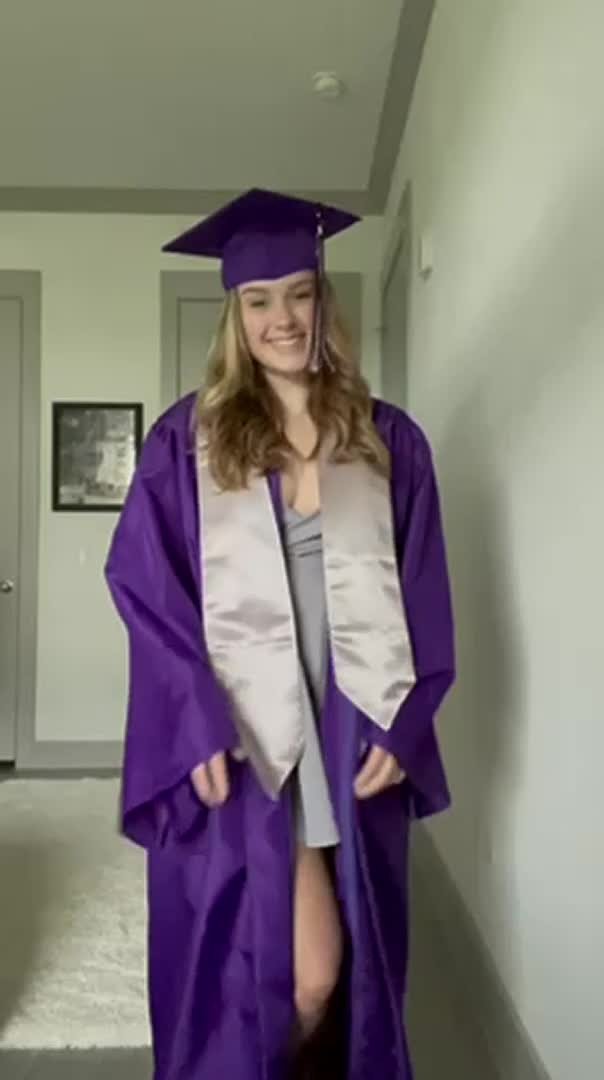 Shared Video by SillyShannon with the username @SillyShannon,  May 15, 2024 at 7:00 AM. The post is about the topic Dress Up and the text says 'oh an educated woman, nice hair'