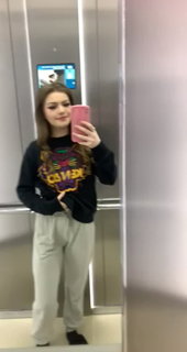 Shared Video by SexKristen with the username @SexKristen,  June 9, 2024 at 9:58 AM. The post is about the topic RC's Mirror Selfies and the text says '#MirrorSelfie #Cutie #ElevatorSelfie #Thot #Selfie'
