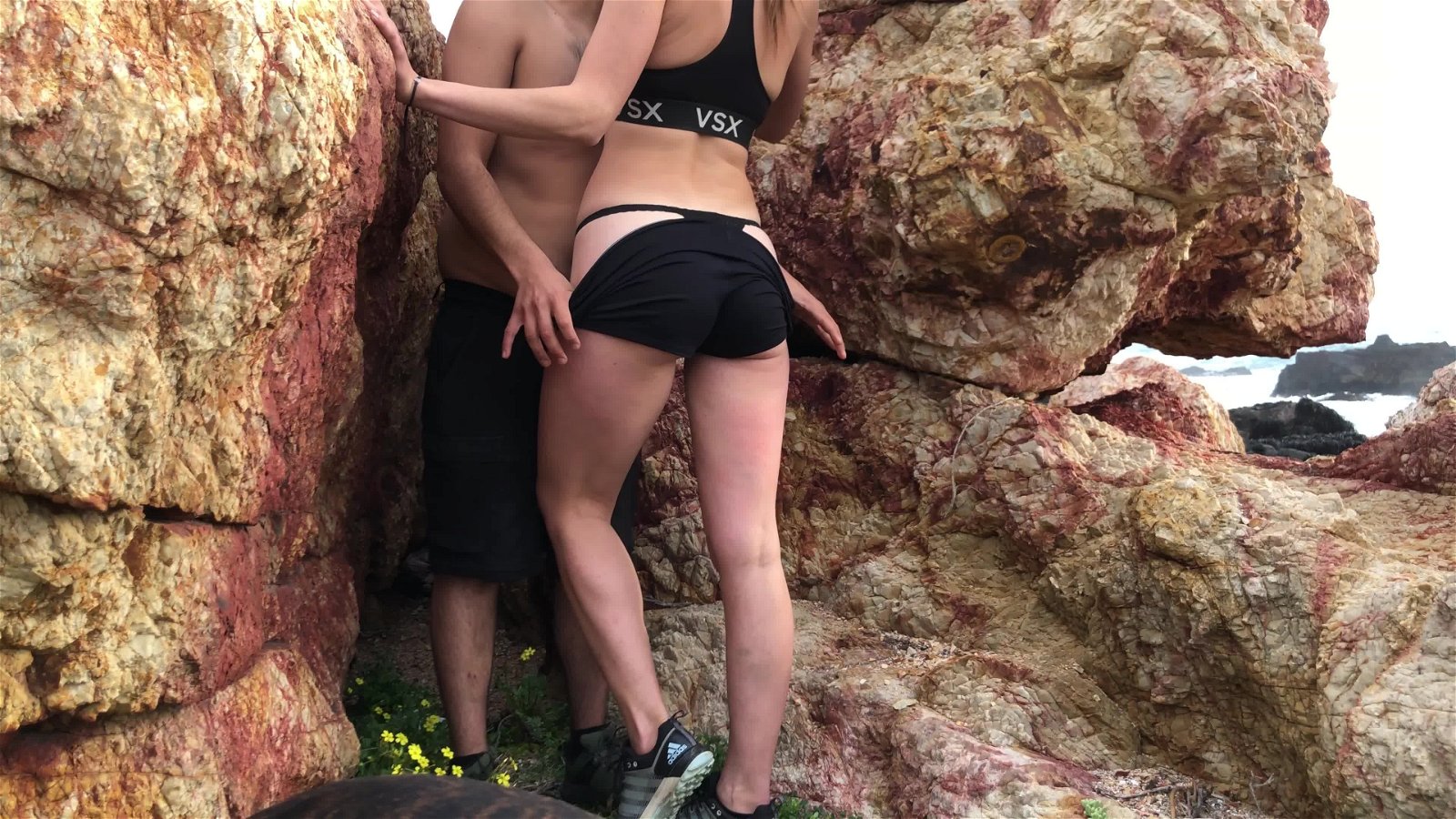 Video by AriaandAtos with the username @ariaatos, who is a verified user,  April 24, 2023 at 7:02 PM. The post is about the topic Outdoor Couple and the text says 'https://onlyfans.com/ariaatos'
