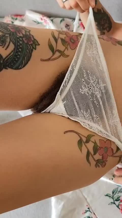Video by SirinaDroll with the username @sirinadroll, who is a verified user,  August 3, 2023 at 1:52 AM. The post is about the topic hairy pussy and the text says '#bush #bodyhair #naturalbush #unshaven #hairy #hairygirlsmodel #teambush #hairy'