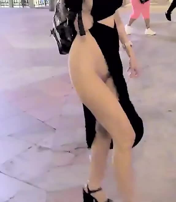 Video by SirinaDroll with the username @sirinadroll, who is a verified user,  November 6, 2023 at 2:28 AM. The post is about the topic Beauty Outdoor and the text says 'No #panties in #crazy slit dress shows my #pussy with every step'