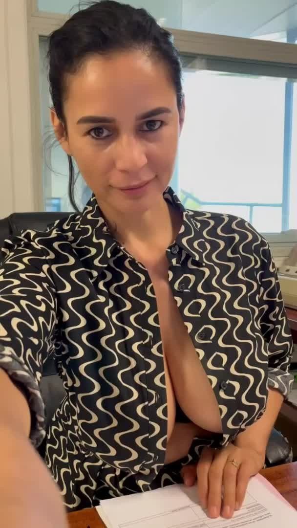Video by sexgifmaker with the username @sexgifmaker, who is a verified user,  February 12, 2024 at 6:21 AM. The post is about the topic MILF and the text says 'Boss, I'm ready to dictate, I just need your "pen"..'