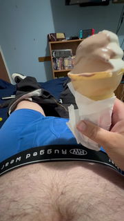 Video by mdmzold with the username @mdmzold, who is a verified user,  June 2, 2024 at 10:21 PM. The post is about the topic Love being watched and the text says 'ice cream plus my tiny cock'