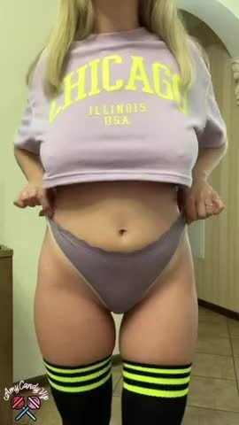 Video by AllChicksNoDicks with the username @AllChicksNoDicks, who is a verified user,  April 7, 2024 at 1:51 AM and the text says '#nsfw #aa #busty #saggytits'