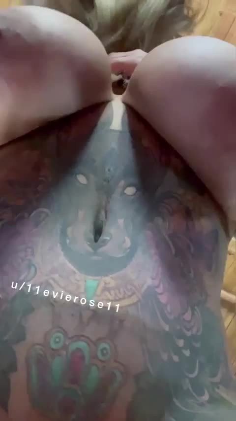 Video by AllChicksNoDicks with the username @AllChicksNoDicks, who is a verified user,  April 21, 2024 at 1:30 AM and the text says '#nsfw #aa #busty #curvy #saggytits
#11evierose11 

u/11evierose11'