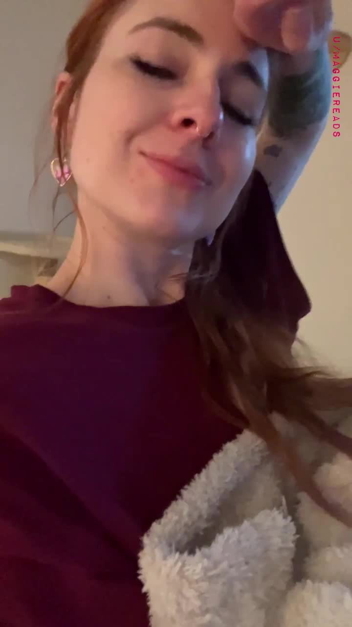 Video by AllChicksNoDicks with the username @AllChicksNoDicks, who is a verified user,  April 26, 2024 at 3:45 AM and the text says '#nsfw #aa #redhead #maggiereads 

u/maggiereads'