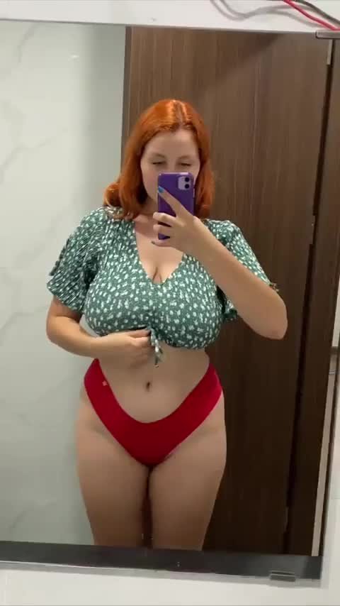 Video by AllChicksNoDicks with the username @AllChicksNoDicks, who is a verified user,  May 2, 2024 at 8:50 AM and the text says '#nsfw #aa #busty #curvy #redhead #saggytits #stella_se 

u/stella_se'