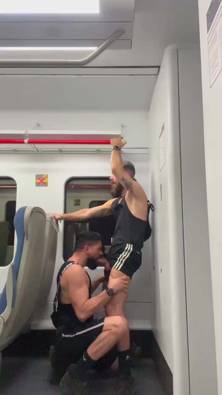 Video by mike50667 with the username @mike50667, who is a verified user,  January 19, 2024 at 8:14 AM. The post is about the topic GoAuto and the text says '#goAuto, #train, #blowjob, #couple, #gay'