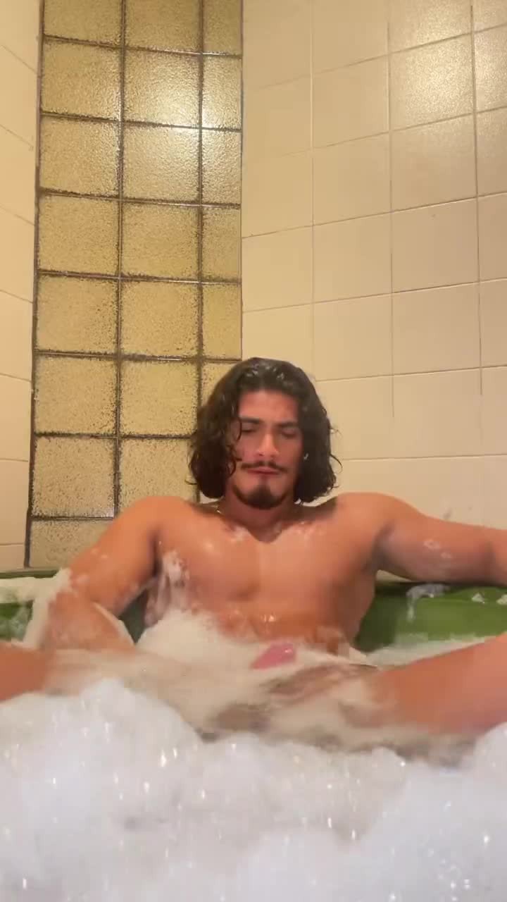 Shared Video by mike50667 with the username @mike50667, who is a verified user,  April 14, 2024 at 2:38 PM and the text says '#man #bathtub #cock #asshole #gay'