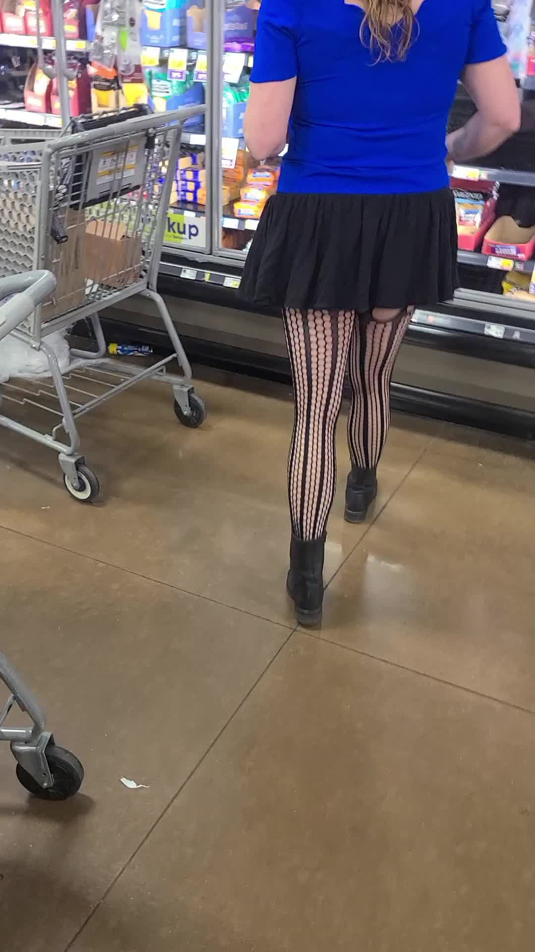 Video by ExhibCouplePlayTime with the username @ExhibCouplePlayTime, who is a verified user,  December 24, 2023 at 7:01 PM. The post is about the topic Public Flashers / Sex In Public and the text says 'Letting everyone at Kroger in Little Rock see!'