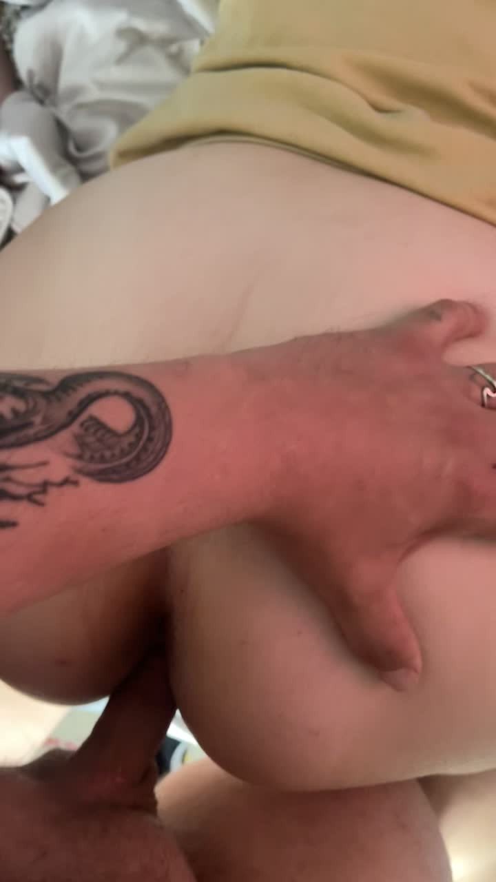 Video by Smokeking420 with the username @Smokeking420, who is a verified user,  April 13, 2024 at 1:39 AM. The post is about the topic Doggystyle POV and the text says 'she need a bigger cock in her than mine next'