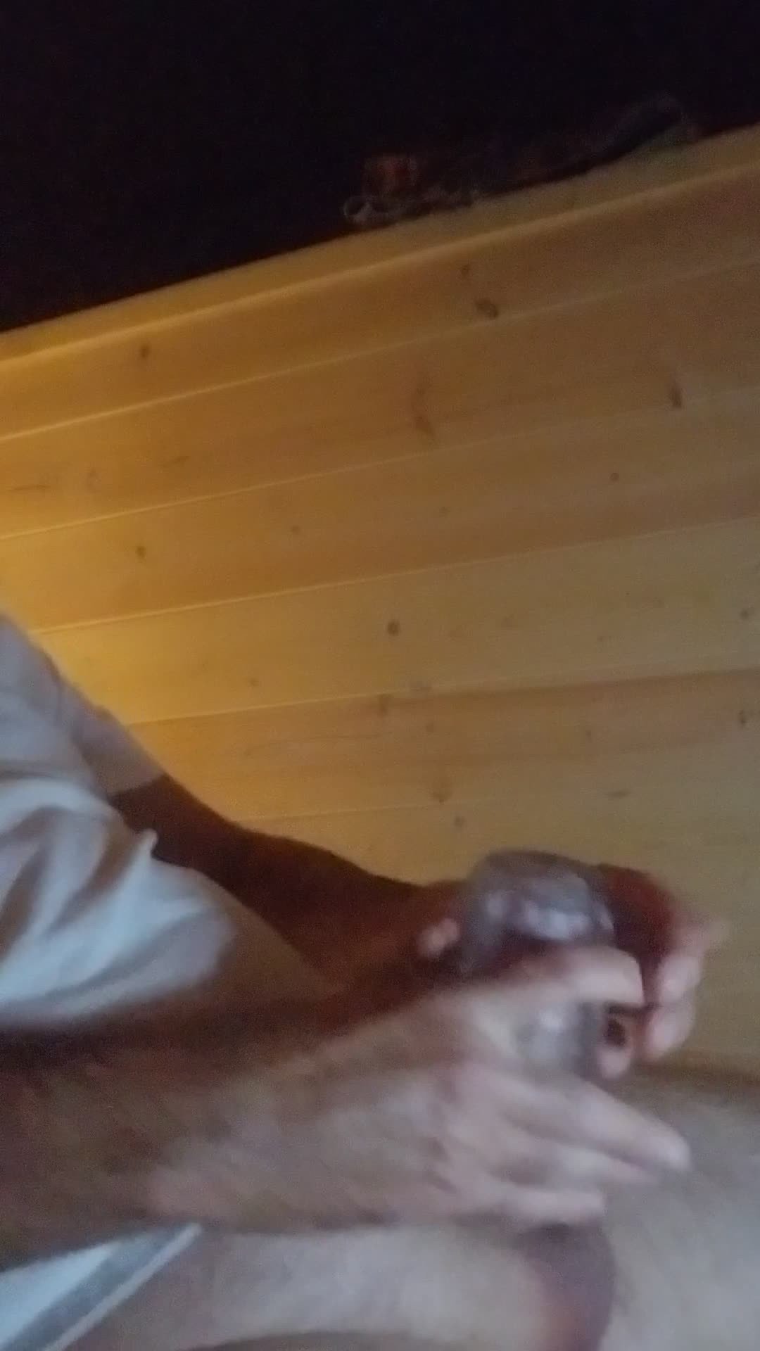 Playing with Sleeve toy then cumming