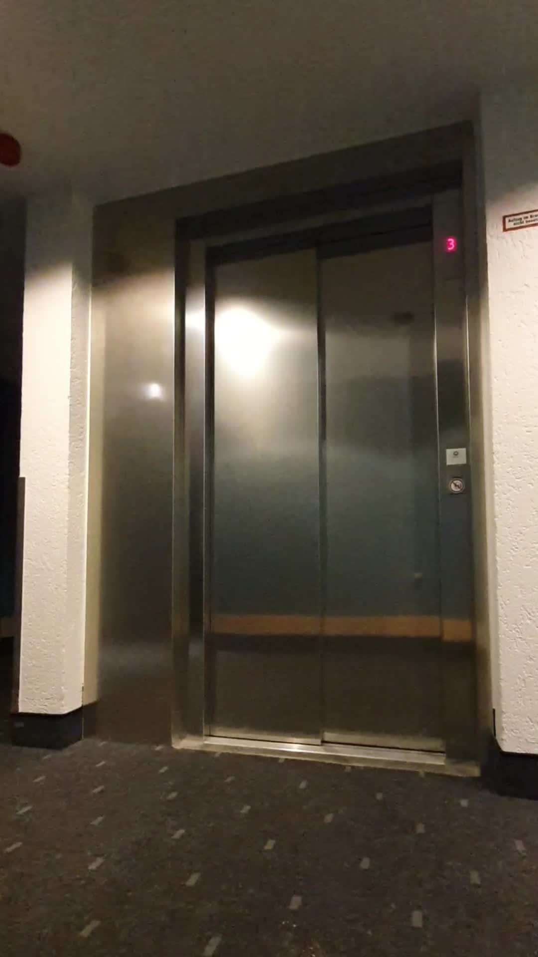 Naked caught hotel lift