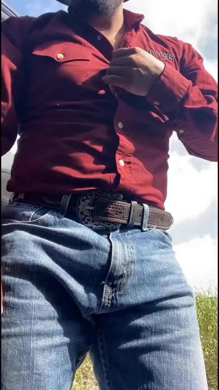 Video by PissGuy with the username @Gaypissing, who is a verified user,  August 19, 2023 at 11:52 PM. The post is about the topic Gay and the text says 'Cowboy strip and piss'