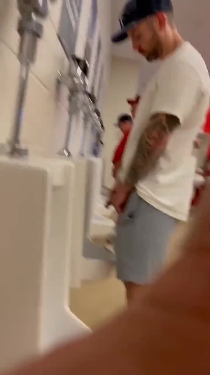 Video by PissGuy with the username @Gaypissing, who is a verified user,  October 16, 2023 at 11:39 PM. The post is about the topic Guys pissing and the text says 'Urinal hot stuff'