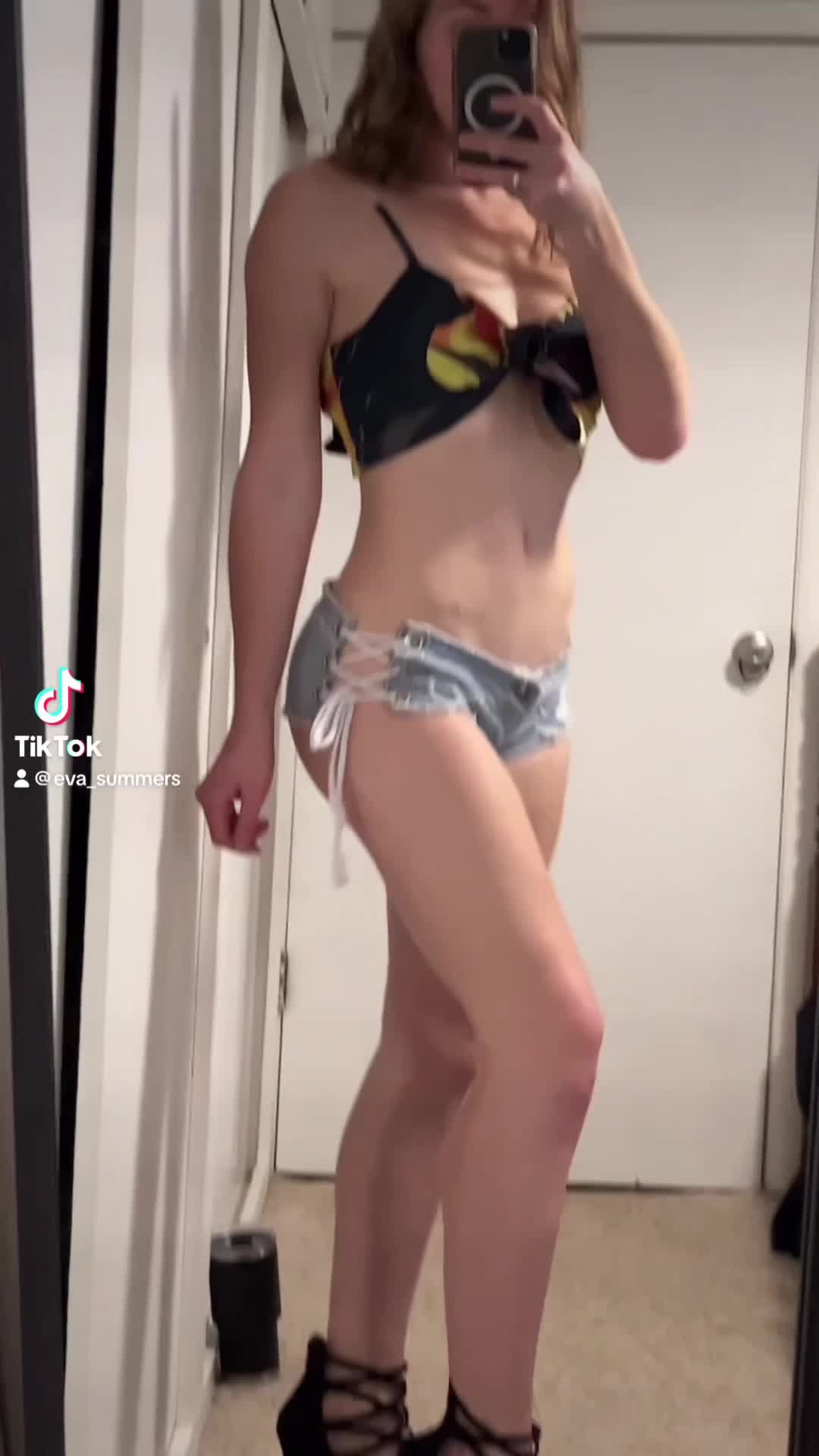 Watch the Video by Evasummers with the username @Evasummers, who is a star user, posted on March 11, 2024. The post is about the topic NSFW TikTok. and the text says '#girls #fyp #usa #tiktok #fashion #fashionstyle #fashionaddict #SHEINstyle #highheels #legs #thickthighs #foryou #foryoupage #viral #trending #blonde #petite #petitefashion #Midriff'