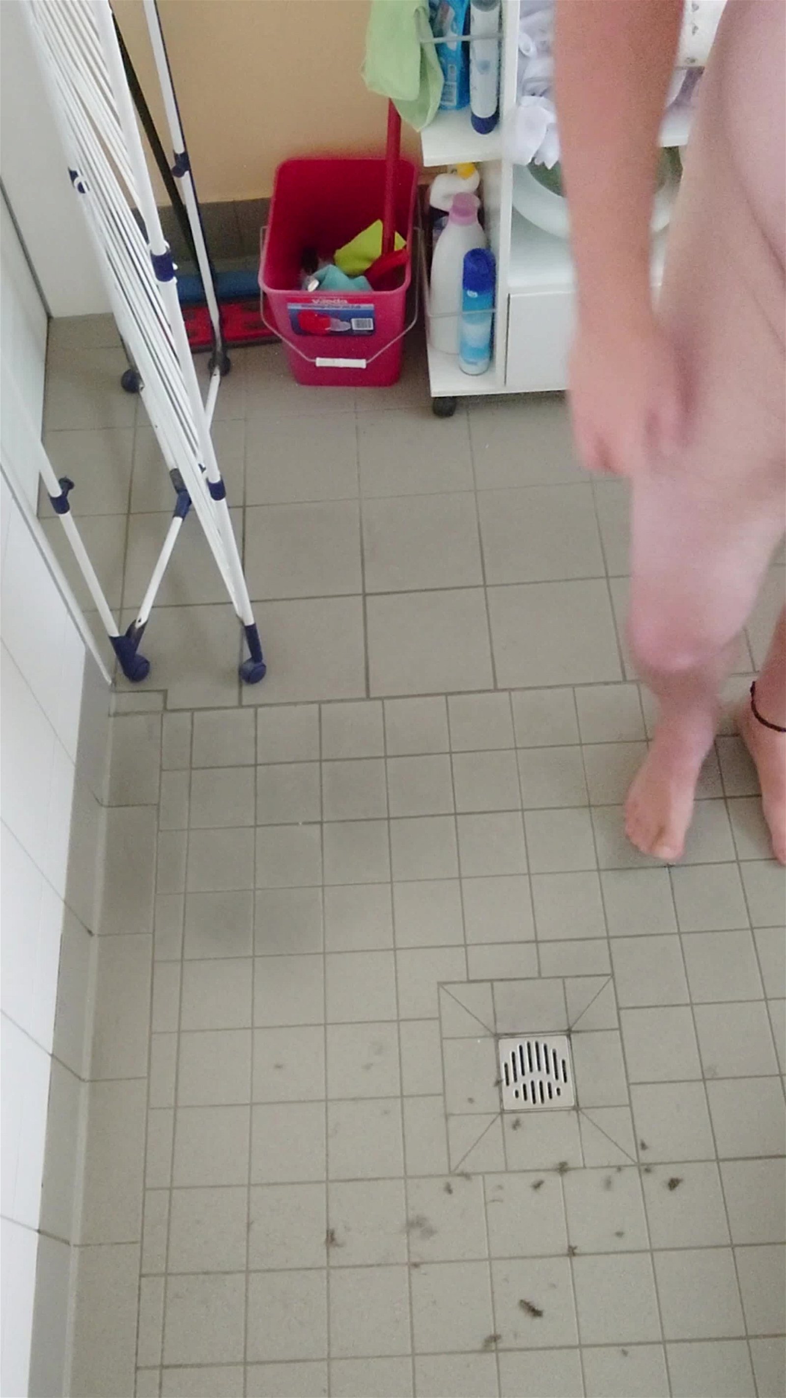 Video by Carmen Nylonjunge with the username @Nylonjunge, who is a verified user,  April 26, 2024 at 10:06 AM and the text says 'I shaved the hair on my head - removed the pubic hair from my penis and testicles. The rest of my hair is now in the shower and my bladder is full. So I just let the yellow pee run. Why use a toilet when you can piss like that? The urine splashes onto the..'