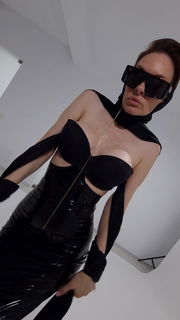 Video by Serafina Muse with the username @Serafinamuse, who is a star user,  October 1, 2023 at 1:39 PM. The post is about the topic Amateurs and the text says 'Do you love me in PVC? #pvc #sunglasses #fetish #ASMR #CBT'