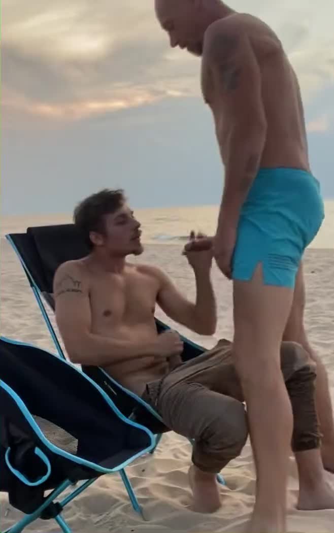 Shared Video by DirtyDaddyFunStuff with the username @DirtyDaddyPorn, who is a verified user,  February 6, 2024 at 9:45 AM. The post is about the topic GoOutdoors and the text says '#goOutdoors #beach'