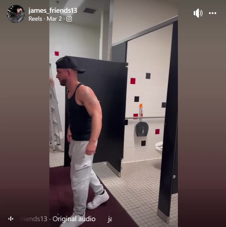 Watch the Video by DirtyDaddyFunStuff with the username @DirtyDaddyPorn, who is a verified user, posted on March 3, 2024 and the text says 'Bathroom Troubles  #fucked #hung #muscles #funny #public #restroom #stubble'