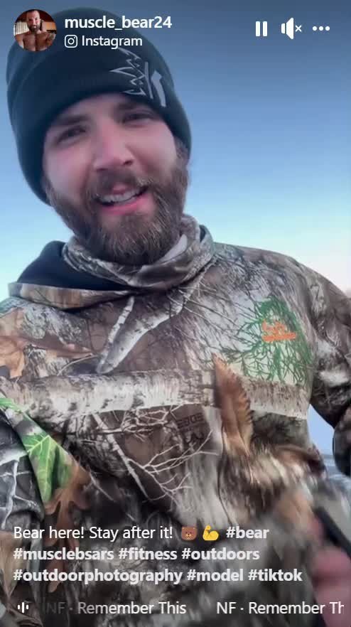 Watch the Video by DirtyDaddyFunStuff with the username @DirtyDaddyPorn, who is a verified user, posted on March 14, 2024 and the text says 'Hairy Otter Hunter  #hunter #camo #hairy #otter #beards #muscles #abs #tease #camping #stubble'