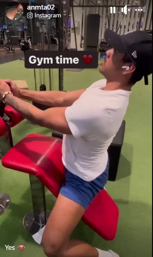 Video by DirtyDaddyFunStuff with the username @DirtyDaddyPorn, who is a verified user,  April 4, 2024 at 6:01 PM and the text says 'Big "Muscles" at the Gym.  #gym #workout #bulges #hung'